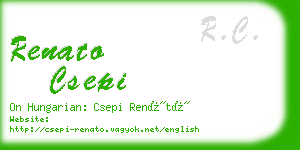 renato csepi business card